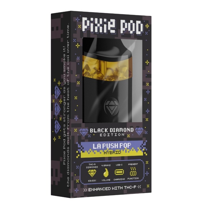 Pixie dust brand | Pixie pod 4g black diamond edition LA PUSH POP HYBRID THCa + THCP 4ml Vape - pixie Pod | pixi pod 4g | pixie dust disposable Pixie dust brand | Pixie pod 4g black diamond edition LA PUSH POP HYBRID THCa + THCP 4ml Vape - pixie Pod | pixi pod 4g | pixie dust disposable