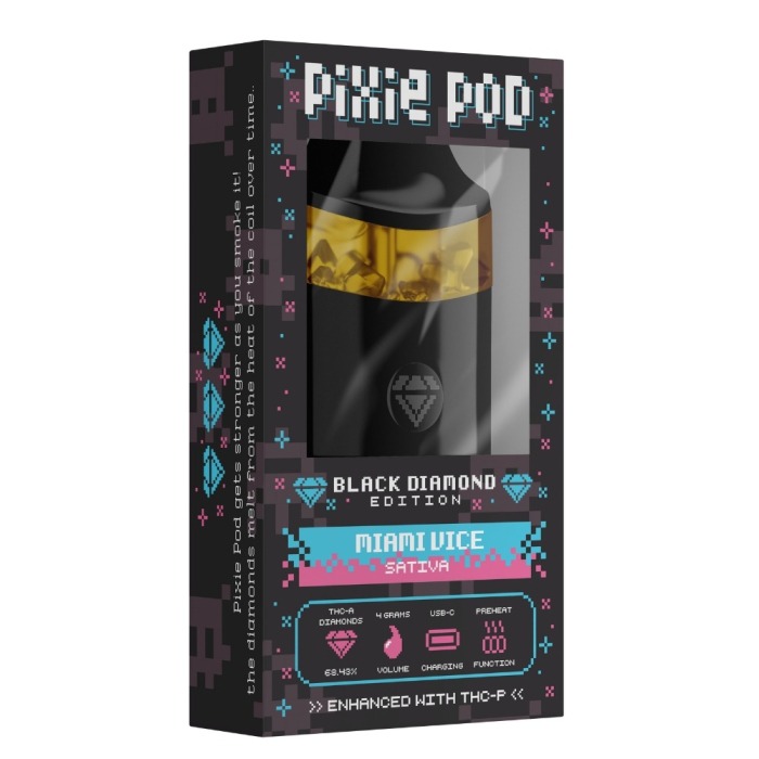 Pixie dust brand | Pixie pod 4g black diamond edition Miami vice THCa + THCP 4ml Vape - pixie Pod | pixi pod 4g | pixie dust disposable Pixie dust brand | Pixie pod 4g black diamond edition Miami vice THCa + THCP 4ml Vape - pixie Pod | pixi pod 4g | pixie dust disposable