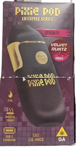 Pixie Pod Lifestyle Series 2G – Velvet Runtz Indica - pixie Pod | pixi pod 4g | pixie dust disposable Pixie Pod Lifestyle Series 2G – Velvet Runtz Indica - pixie Pod | pixi pod 4g | pixie dust disposable